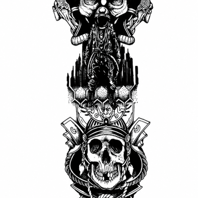 Tattoo arm sleeve warrior